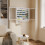 SoBuy Armoire Murale Blanche 2 Portes Vitrées LED 10