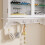 SoBuy Armoire Murale Blanche 2 Portes Vitrées LED 9