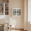 SoBuy Armoire Murale Blanche 2 Portes Vitrées LED 12