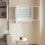 SoBuy Armoire Murale Blanche 2 Portes Vitrées LED 11