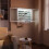 SoBuy Armoire Murale Blanche 2 Portes Vitrées LED 14