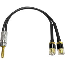1 Paar Bananenstecker auf 2 Bananenbuchsen Kupfer-Audiokabel-Splitter zum Anschluss Von Verstärker und Lautsprecher