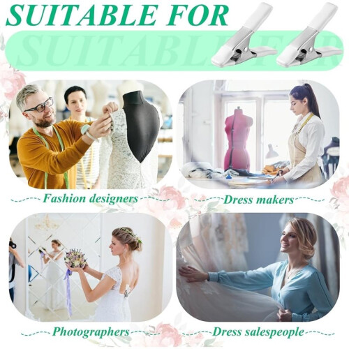 Clipes de 6,3 Polegadas para Ajuste de Roupas, Grampos para Vestidos, Grampos de Fixação Resistentes para Manequins de Costureiras de Noivas 1