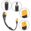 Cable Convertidor de Conector 3 en 1 XT60 A DC5521 Doble, Cable Adaptador de Extensión XT60 Macho-Hembra, Enchufe de Conversión de Carga 3