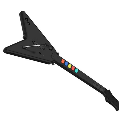 Gaming Guitar,2.4G Wireless Guitar Hero Controller for PC PS3 PS4, for Clone Hero Rock Band Game Remote Joystick Console 1