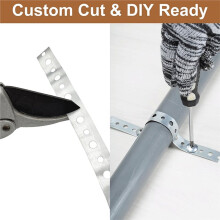Galvanized Metal Pipe Strap 3/4-Inch X 100-Feet 24-Gauge for Pipe Support Hanging and Flexible Trimming with Holes