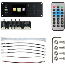2.8" Color Screen Lossless Audio Decoder Board Car FM Radio Support I2S Digital Audio Output Player Black