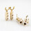 4PCS B554G Gold Plated Spade Connector Speaker Cable Y Spade Plug Audio Screw Fork Connectors 5