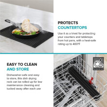 Multipurpose over-Sink Roll- Dish Drying Rack, Colander, Dish Drying Rack, Storage Rack for Dishes and Cutlery, 1PC