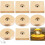 8 Pcs Wooden LED Display Base, Round and Square Surface Style_Special Gift 1