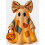 Lighted Halloween Ghost Decor, Patchwork Resin Pumpkin Lamp with Floral Bow_Special Gift 1
