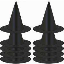 10 Pack Halloween Costume Witch Hat Accessory for Holiday Halloween Party, Black_Special Gift