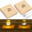 2 Pcs LED Base Wood Light Display Stand with 6-LED,Round_Special Gift 6