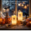 Halloween Ghost Flameless Pillar Candles with Remote Timer, 2PCS_Special Gift 3