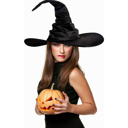 3 Pcs Halloween Witch Hat, Large Ruched Witch Hat, Women_Special Gift 1