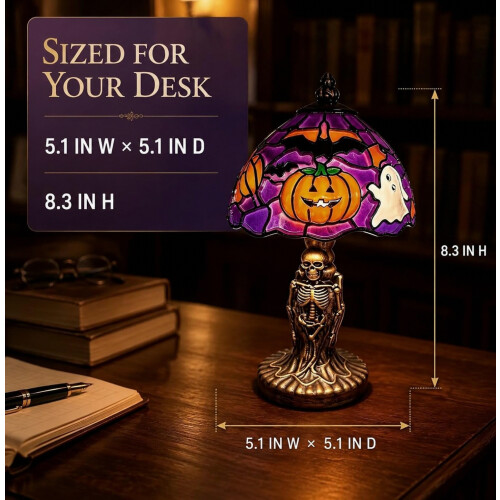 Lampe d'Halloween peinte à la main_Cadeau spécial 1