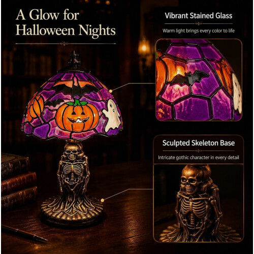 Lampe d'Halloween peinte à la main_Cadeau spécial 2