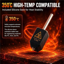 Bico de Aço Endurecido de 0,4 mm para para Kobra S1 Max, Pacote com 2 Bicos Hotend Integrados com Capas de Silicone