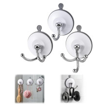 Suction Cup Hooks for Shower 3 Pack No Drill Wall Hook Removable Heavy Duty Strong Suction Cups for Glass Tile Mirror
