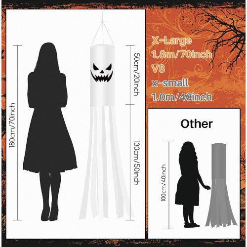 Σημαία αντιανεμικών 180cm με φάντασμα Halloween μ 2