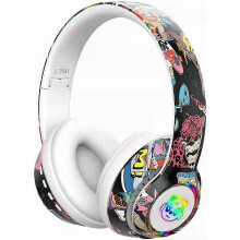 Bluetooth 5.1 Over Ear Headphones, Metal and Plastic, White, with Bluetooth, 3.5mm Interface, TF Card, for Computer, Console