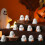 VioraWhite 50 Pcs Halloween Mini Ghosts Figurines Resin Tiny Ghosts, Ghost_Special Gift 5