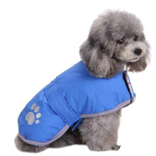 Manteau d’hiver réversible pour chien en polaire, imperméable, bleu, chaud et confortable pour temps froid