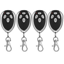 4-Pack 433.92MHz 4-Button Remote Control for Gate and Garage Door Openers