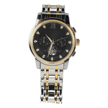 Montre quartz pour homme au style décontracté, résistante à l'eau, cadran noir luminescent, bracelet élégant pour usage