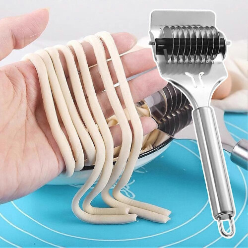 Stainless Steel Pasta Roller Multi-Purpose Pasta Spaghetti Cutter Roller Efficient Manual Pasta Maker for Kitchen 1