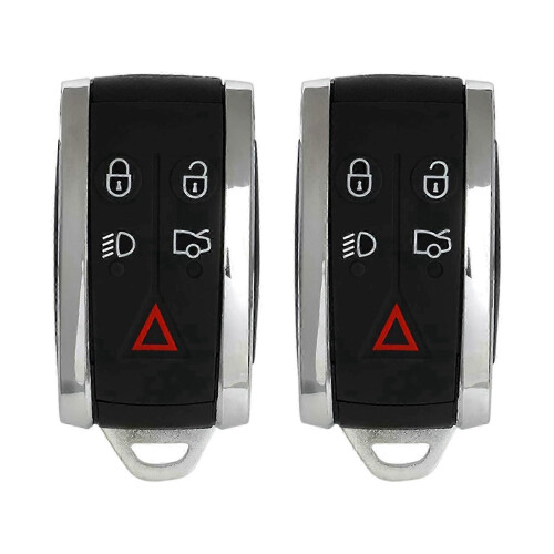 2X compatible with Jaguar Key Shell Jaguar 5 Button XK XKR Car Key Shell