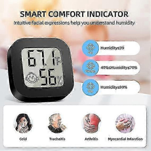 Monitor LCD transparente de 7 polegadas para temperatura e humidade, ideal para adega, humidor, cave, incubadora de répt 1