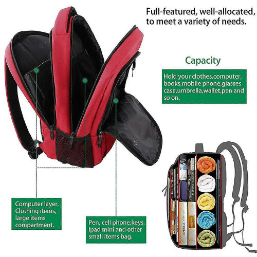 Oversized Backpack Friendly College Bag with laptop compartment suitable for 18 "notebook 2