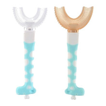 Brosse à dents en forme de U à contact intégral à 360 degrés, manche facile à tenir, poils profilés de précision pour un