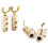 4PCS B554G Gold Plated Spade Connector Speaker Cable Y Spade Plug Audio Screw Fork Connectors 1