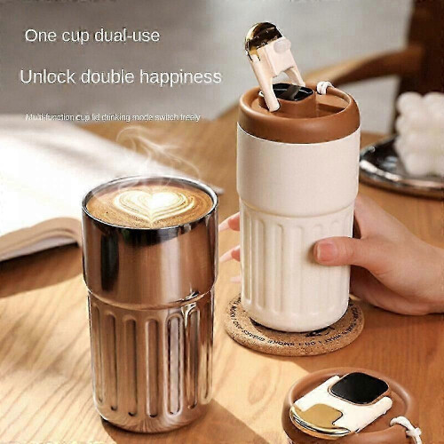 Coffee Thermos with Temperature Display 450ml Keep Warm and Cold Christmas Gift 1