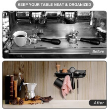Tamper Holder Station Wall Mounted Coffee Station Organizer Coffee Distributor & Tamper 54mm/2.1'' Portafilter Storage