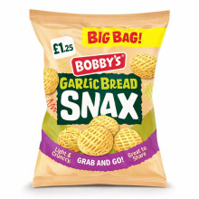 15x Bobby's Garlic Bread Snax Crisps 84g Bags