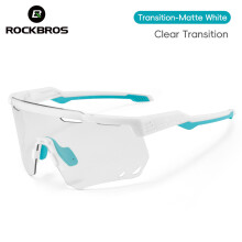 ROCKBROS Lunettes de Cyclisme, Verres Photochromiques C, Protection UV400, Sport Extérieur