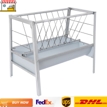 Distributeur de foin et mangeoire pour bétail, support en métal autoportant double face, 200L, pour chèvres et chevaux