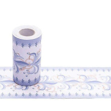 Selbstklebende Tapetenbordüre, 10 cm x 10 Meter (Blau)