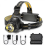 Linterna frontal LED recargable de 990000 lm con zoom. 1