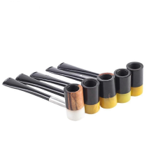 pipas de tabaco clásicas para fumar, pipa de madera de imitación de jade desmontable de 15 cm, pipa de cigarro negra para hom
