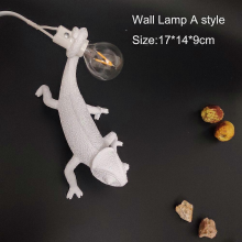 Italy Lizard Resin Wall Sconce Table Lamp Bedroom Living Room Modern Animal Chameleon Led Lamp Night Light Home Decor