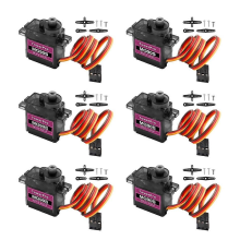 MG90S Micro-Type Servomotor Kit 6 Stuks MG90S-Servo Metalen Tandwiel Micro-Type Servo voor RC Helikopter/Auto