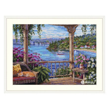 Kit point de croix compté - MEREJKA - Tranquillité K-184 - Aida 16ct 37,5x28 cm - 27 couleurs DMC