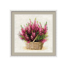 Kit point de croix compté - RIOLIS - 1324 Bruyère écossaise - 25x25 cm - Aida 14ct - 26 couleurs