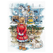 Kit de point de croix - ANDRIANA - Désir chéri Z-68 - Aïda 16ct blanc - 40 couleurs - 20x26,5 cm