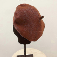Hoed voor grote maten, wintermuts van zachte kasjmier, baret voor dames, retro warme gebreide muts, kunstenaarsmuts, casual p