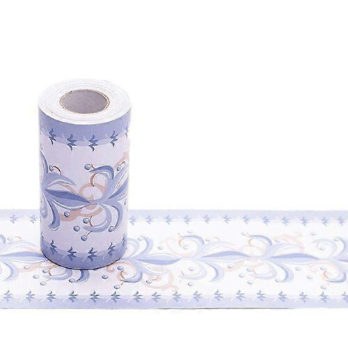 Zelfklevende behangrand, 10 cm x 10 meter (blauw)